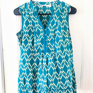 St Johns Bay Sleeveless V Neck Blouse SZ Medium
